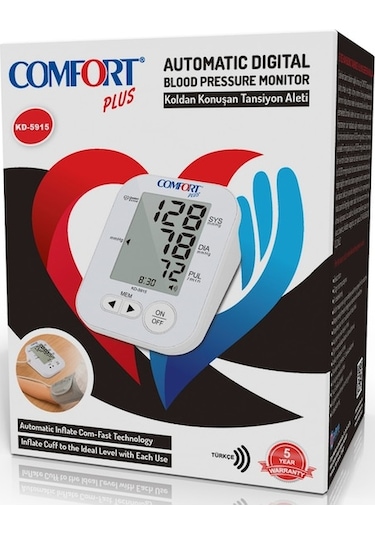 Comfort Plus KD-5915 New Koldan Ölçer Türkçe Konuşan Tansiyon Aleti