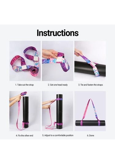 Pembe Yoga Streç Bant Ayarlanabilir Ultra Hafif Nefes Alabilir Pembe