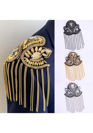 Suntek Epaulet Fringe Püskül Hediyeler 2 Adet Metal Lüks