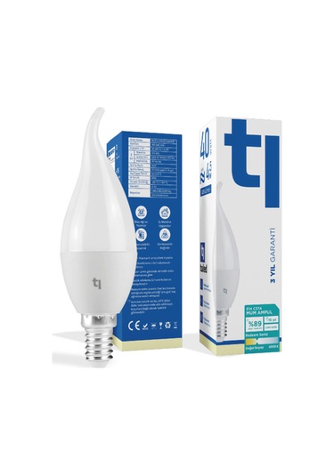 Redeem C37a E14 Mum Ampul, Titreşimsiz, Göz Konforu, 525 Lümen, Doğal Beyaz, 4000 Kelvin