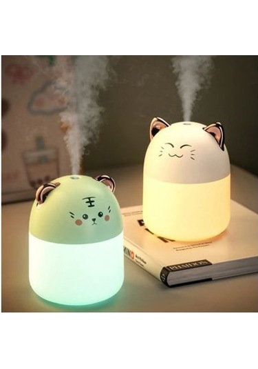 Kedi Tasarımlı Hava Nemlendirici Çok Renkli