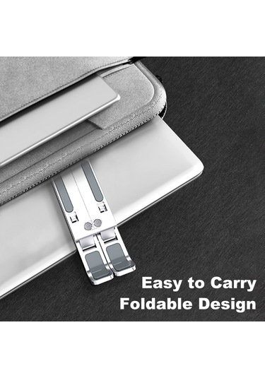 Monyee Alüminyum Notebook Standi Siyah - 6 Seviye Yükseklik Ayarı, Isı Dağıtımı, Taşınabilir Bilgisayar Müstakil Tutucu