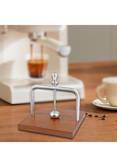 Homyl Tezgah Peçetelik Masa Üstü Mendillik Ahşap Taban Dekoru Gümüş