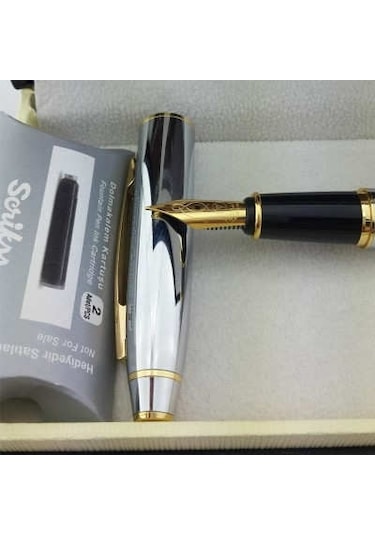 Scrikss 35 Gold Krom Dolma Kalem Lux Kutuda