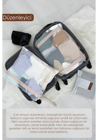 Bebek Çamaşır Yıkama Filesi, Kıyafet Torbası, Dhobis Seri, Bej