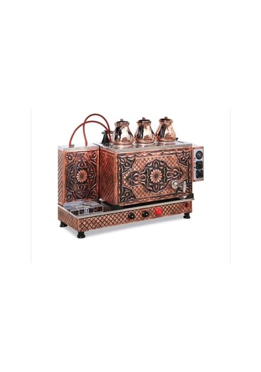 OSMANLI TAM OTOMATİK 3 DEMLİKLİ BAKIR ÇAY KAZANI