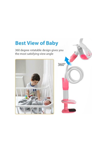 Youtek Bebek Monitörü Tutucu - 105cm Esnek Ve Dönebilir Taşınabilir Karyola Bağlantılı