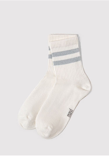 Mavi - Ekru Soket Çorap 1913241-70048 EKru