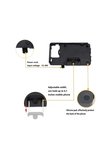 Bmw R1200gs, R1200adv, S1000xr/rs, F700gs/800gs İçin Usb Şarjlı Cep Telefonu Navigasyon Braketi Yed Diğer