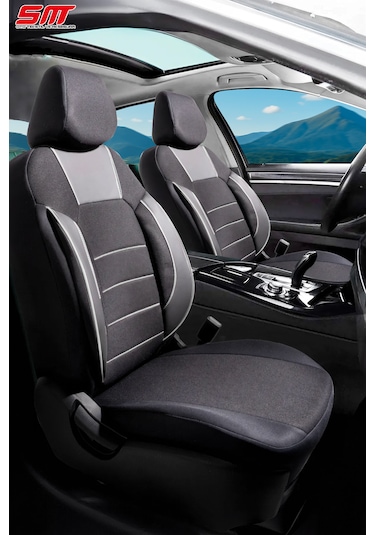 Era Serisi Universal Oto Koltuk Kılıfı Siyah-beyaz
