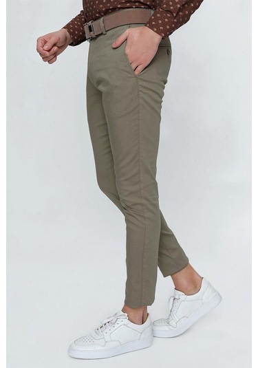 P 1112 Slim Fit Haki Spor Pantolon Haki