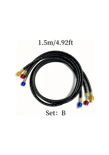 Dashanshop 3 Parça R410a R134a R32 Soğutucu Şarj Hortumu Seti B 1 1.5 2 3 Metre Hvac