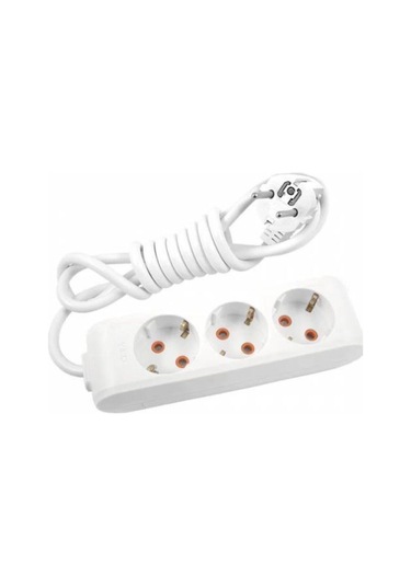 3lü 2mt Grup Topraklı Priz Uzatma Kablolu