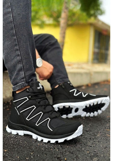 Big King Siyah Beyaz Street Erkek Outdoor Trekking Bot 001