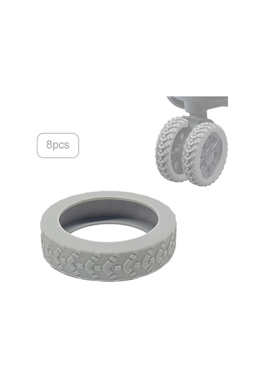 Homyl 8 Parça Bagaj Bavul Tekerlek Kapağı Ağır Açık-gri Açık Gri