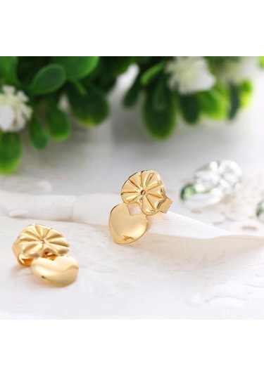 Wezone Kaliteli Bakır Gümüş Altın Pembe Altın Kalp Modeli Küpe Asistanı, Tv Yeni Stili Küpe Tutucu Ve Yükseklik Ayarlayıcı, Lüks Kutu İle 3 Çift Set Gold