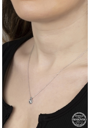 Union Swarovski Crystal Kadın Minimal Zirconia Gümüş Kolye