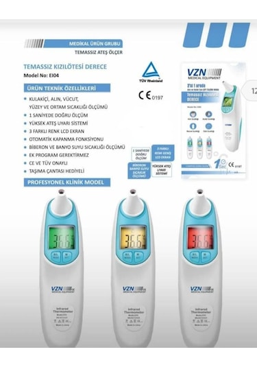 Vzn Kulak Ve Alından Ateş Ölçer Kızılötesi Termometre