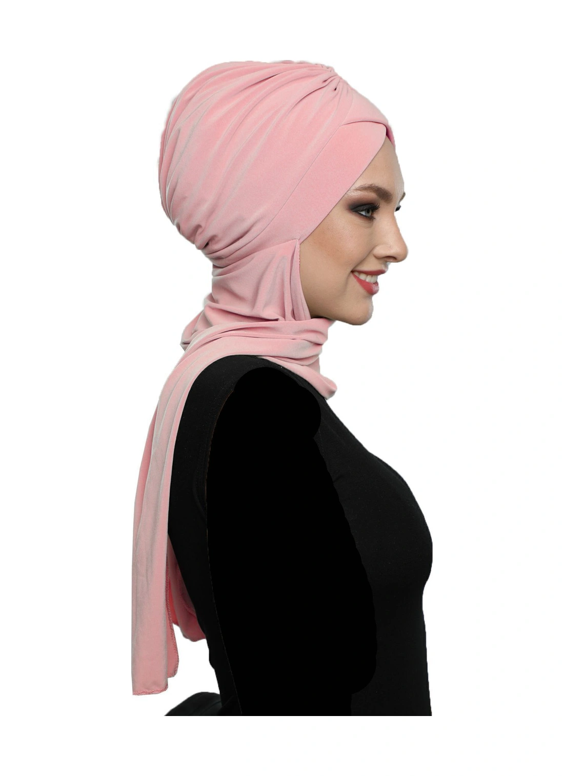 Kardelen Atkılı Astarlı Pudra Hazır Türban Tesettür Havuz Ve Dış Bone Pudra