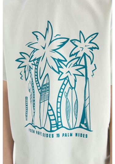 DeFacto Erkek Çocuk Pijama Takımı Kısa Kollu Üst Esnek Belli Şort F1735A825HSBE516