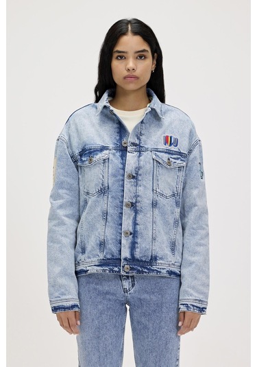 Adelina Ocean Blue Kadın Denim Ceket-okyanus Mavi Denim