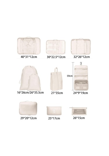 Suntek 10 Adet Sıkıştırma Ambalaj Küpleri Seyahat Bagaj Diğer