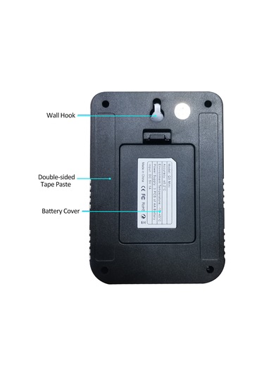 Ruicoo Beyaz Entegre Entegre Entegre Termometre: Dokunsuz Ölçüm, 50 Veri Depolama, 30 Gün Bekleme, Hd Ekran, C/ F Desteği Pil Yok