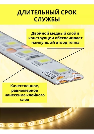 Feron Ip65 Led Şerit 5 Metre 12v Korumalı Sıcak Beyaz 192523444 Sütlü