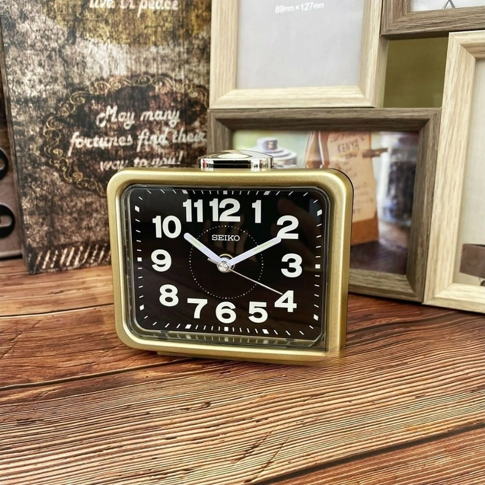 Seiko Clock Qhk062g Masa Saati Siyah