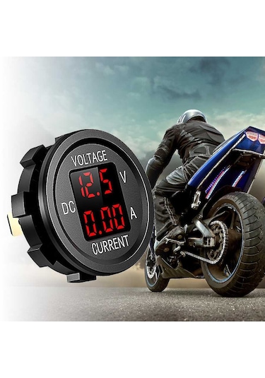 Aek-tech Dc12v/24v Dijital Voltmetre Ampermetre