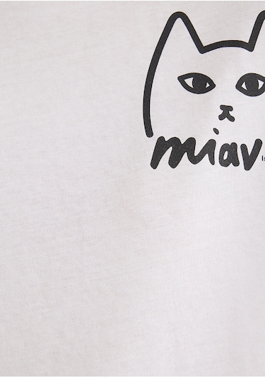 Mavi - Kedi Baskılı Istanbul Tişört 1610225-620 Beyaz