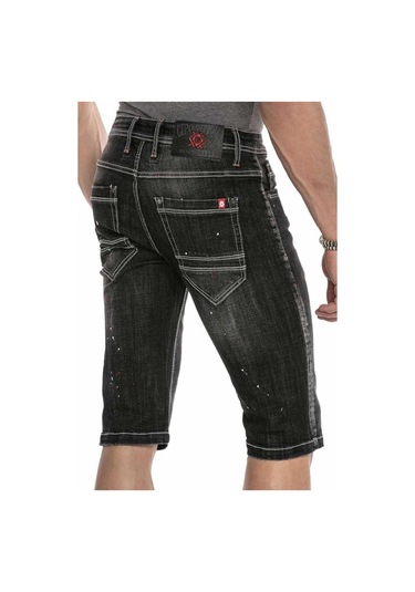 Ck240 Erkek Fermuarlı Basic Erkek Kot Şort 001