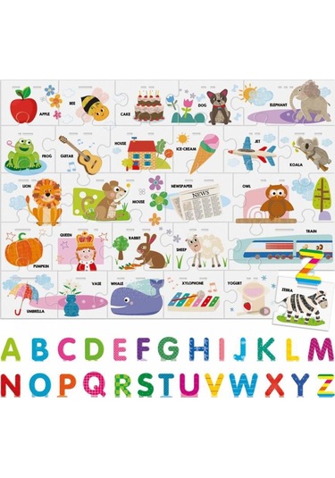 Montessorı Alphabet Puzzle 3d 3-6 Yaş