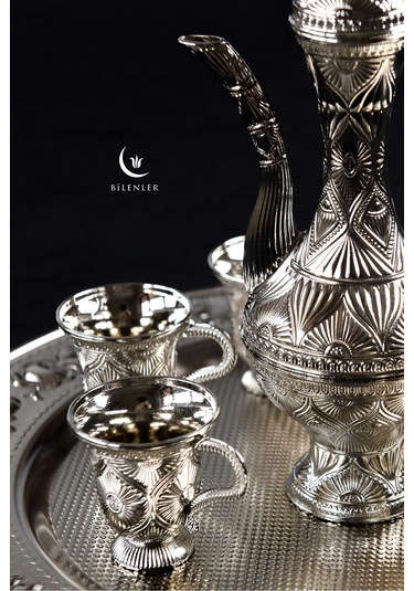 Hediyelik/ Dekoratif Gümüş Zemzem Takımı 8 Parça Set