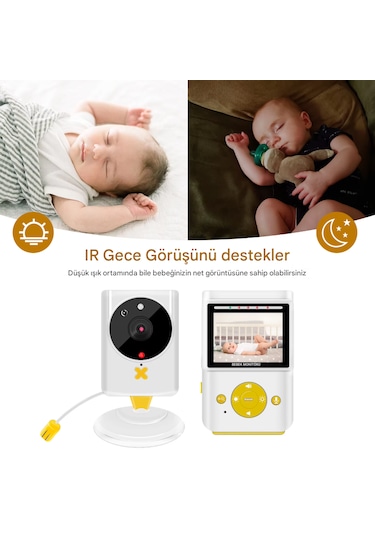 Bebek Dadı Güvenlik Kamerası İki Yönlü Konuşma Sıcaklık İzleme