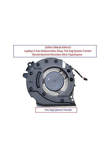 HP Uyumlu 15-Cx, Tpn-C133, 5Xw77Ea, 8Ky27Ea Fan, Işlemci Fanı Tek Sağ