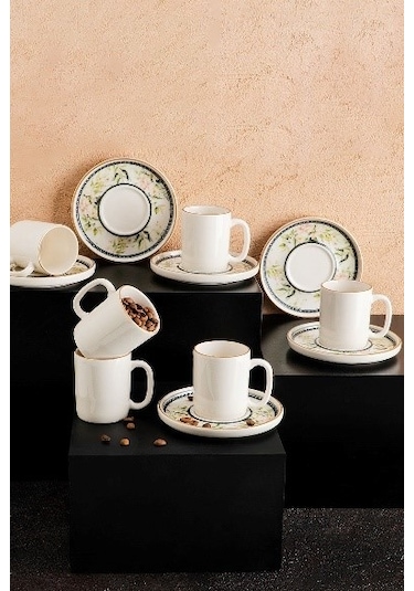 Neva N3211 Güldünya 6 Kişilik Kahve Fincan Seti