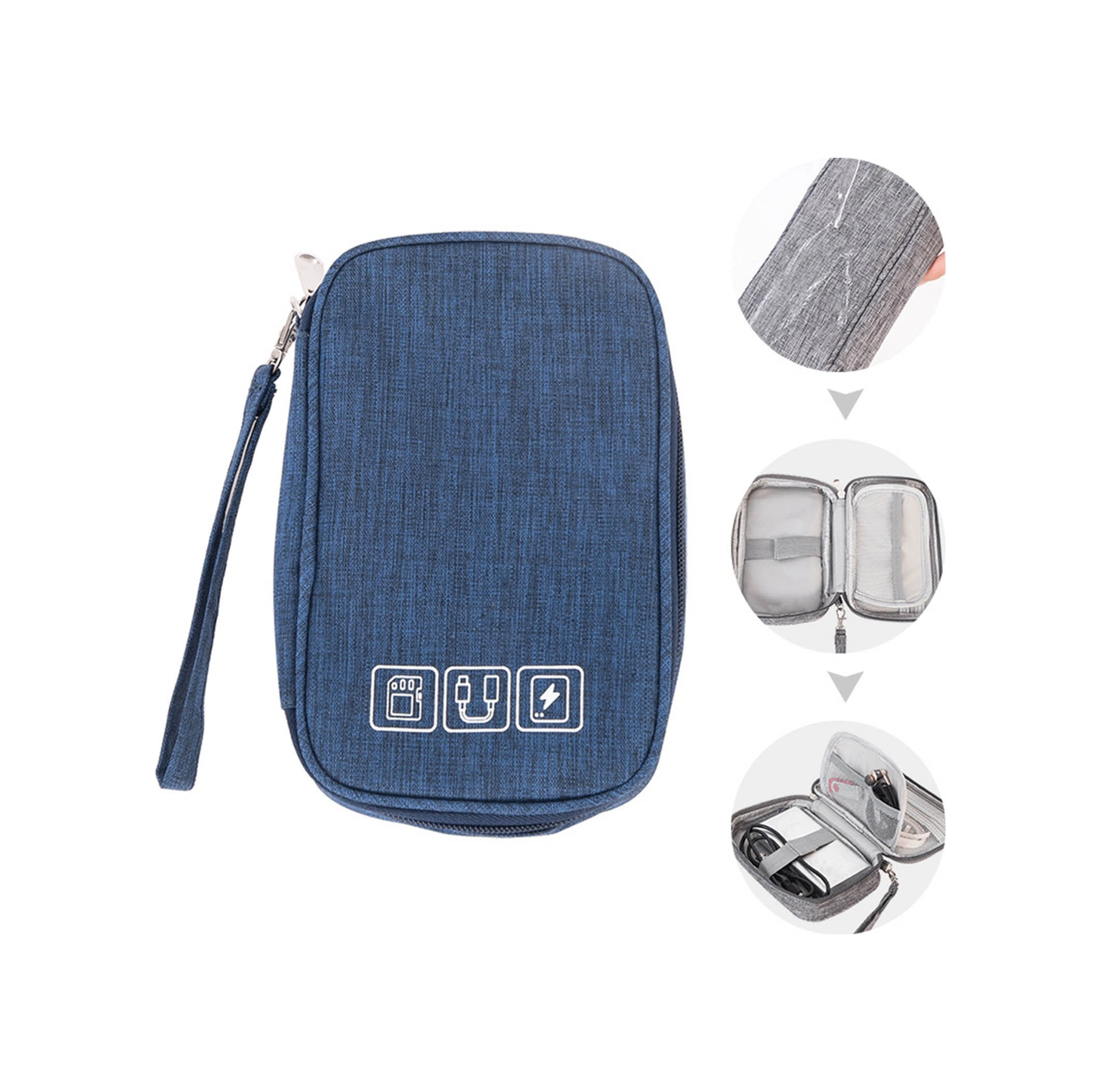 Moveevo Üst Mavi Taşınabilir Elektronik Aletler Organizer Çantası - Şarj Cihazı, Data Kablosu Ve Kulaklık Saklama Kutusu Çok Renkli Moveevo Üst Mavi Taşınabilir Elektronik Aletler Organizer Çantası - Şarj Cihazı, Data Kablosu Ve Kulaklık Saklama Kutusu Çok Renkli