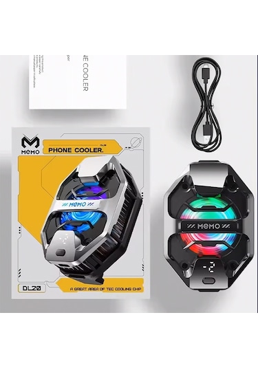 Memo Dl20 Aı Yarı İletken Dondurucu Arka Klipsli Soğutma Radyatörü Iphone Android Uyumlu Pubg Oyun Soğutucu 3 Aşamalı