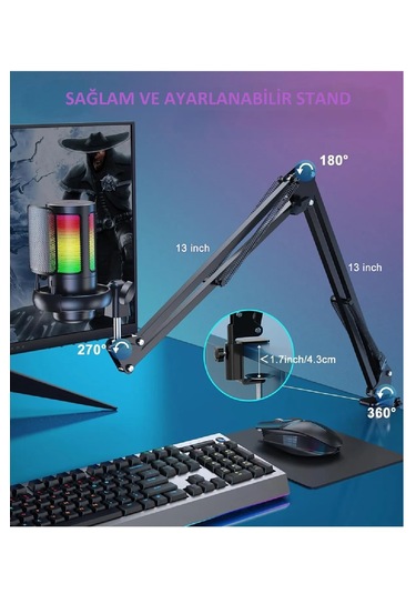 Mikrofon Seti Oyun Youtuber Stüdyo Ve İnfluencer Kayıt Mikrofonu