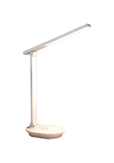 Cbtx Tb-88swk Kısılabilir Dokunmatik Led Masa Lambası, Kablosuz Telefon Şarj Cihazı, Usb İle Güçlendirilmiş Çalışma Işığı - Beyaz