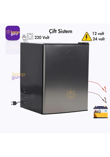 Çift Sistem Cool Life 71 Litre Antrasit Buzdolabı 12/24/220 V