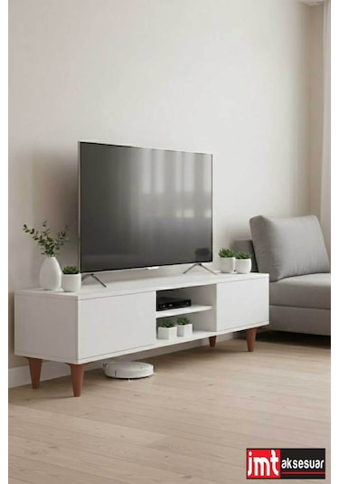 Aspen 15 Cm Ceviz 8'li Set Koltuk Baza Dolap Tv Ünitesi Yatak Odası Konsol Ayağı Ceviz