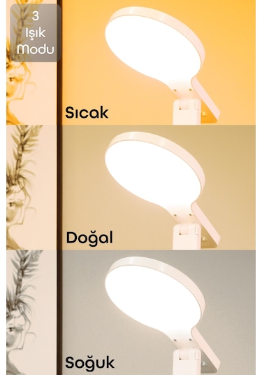 Şarjlı Masa Lambası Renk Ayarlı Kalemlik Telefon Standlı Dokunmatik Dimmerli Çalışma Okuma Işığı S9