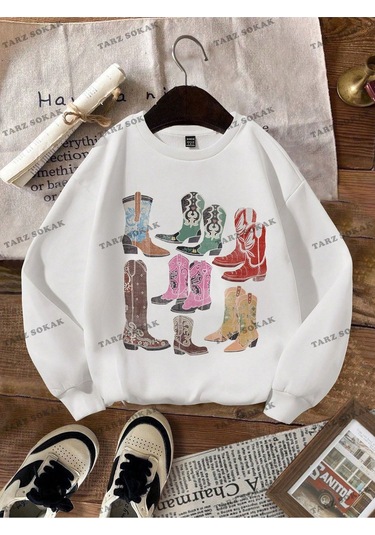 Y2k Yeni Sezon Ssweat Harajuka Kuromi Retro Kod 16-trzksw4648 Beyaz