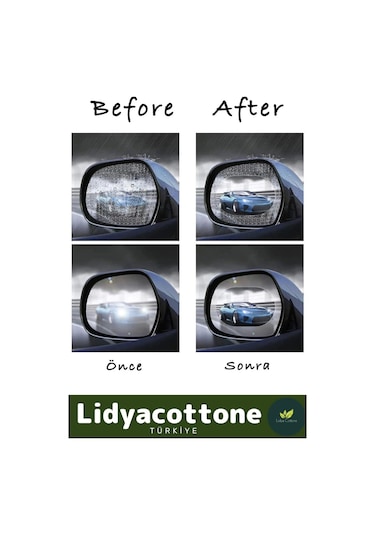 2li Universal Araç Uyumlu Oto Dikiz Aynası Filmi Yağmur Cam Film Araba Buğu Önleyici