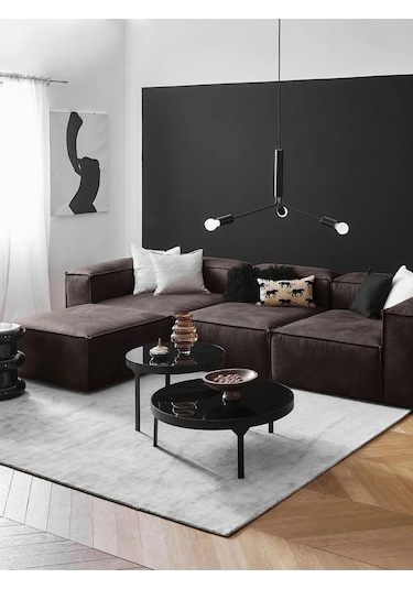 Nex 4 Modül Modüler L Köşe Koltuk Takımı Acı Kahve