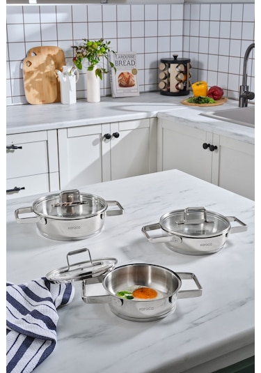 Karaca Valora 6 Parça Çelik Sahan Seti