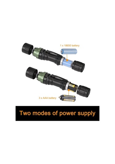 Valkyrie Cree Q5 Uzun Menzil El Feneri - Zoom - Aaa Destekli Siyah