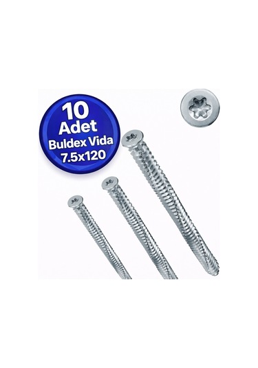 Buldex Dübelsiz Montaj Vidası 12 Lik 7,5x120 Mm 10 Adet 1